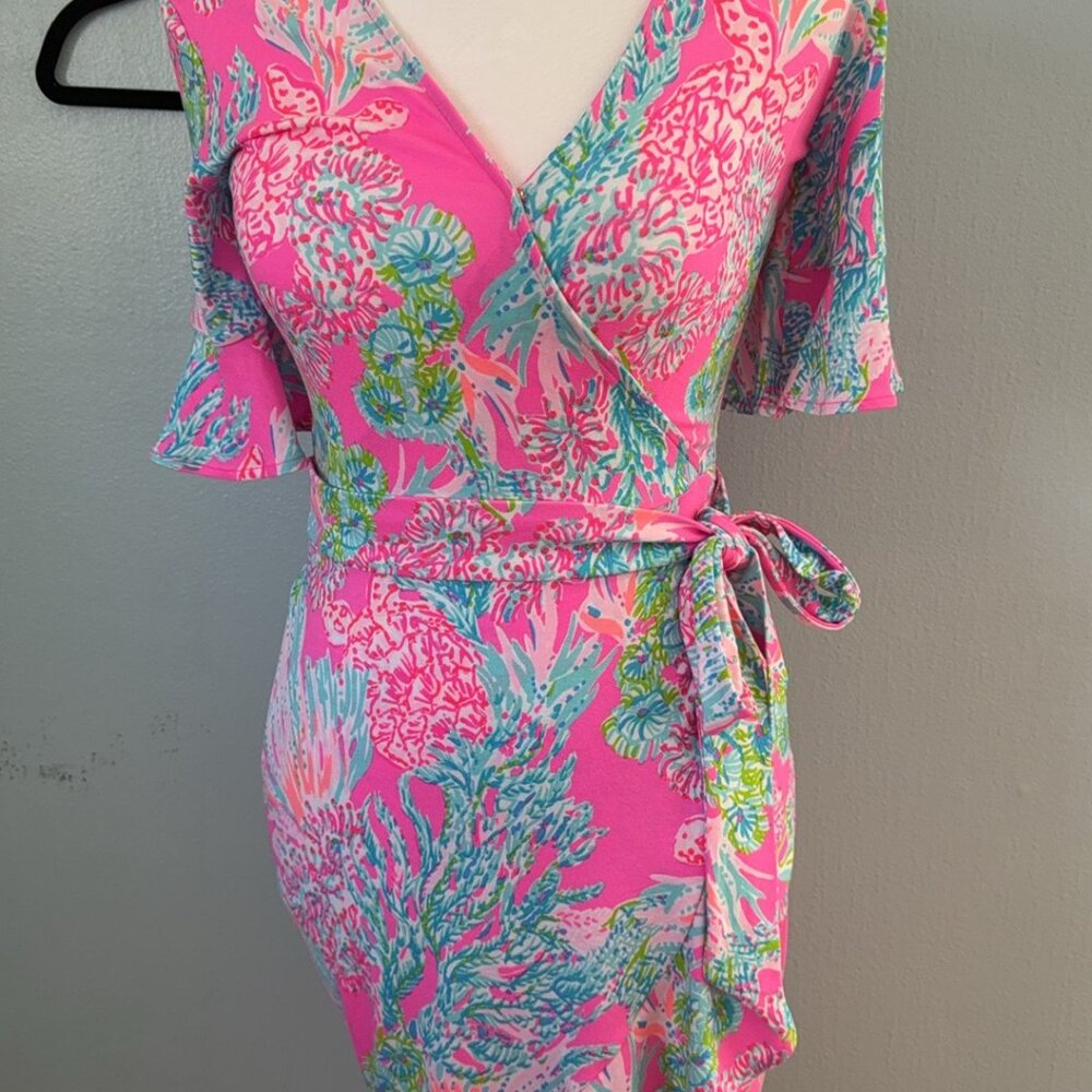 NWT Lilly Pulitzer isella Prosecco pink seaing things Size XXS - Picture 2 of 4